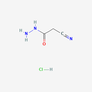 molecular formula C3H6ClN3O B12760199 Cyacetacide hydrochloride CAS No. 5897-13-2