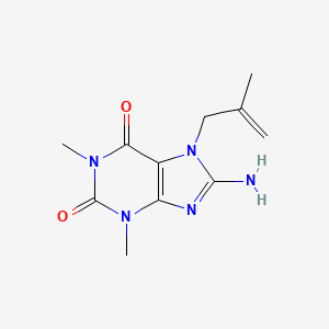 molecular formula C11H15N5O2 B1276021 8-Amino-1,3-dimethyl-7-(2-methyl-2-propen-1-YL)-3,7-dihydro-1H-purine-2,6-dione CAS No. 902047-64-7