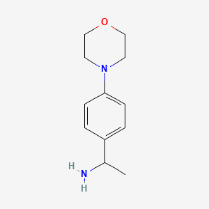 molecular formula C12H18N2O B1276025 1-(4-Morpholin-4-yl-phenyl)-ethylamine CAS No. 728024-36-0
