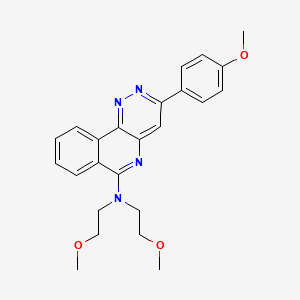 molecular formula C24H26N4O3 B12760263 Pyridazino(4,3-c)isoquinolin-6-amine, N,N-bis(2-methoxyethyl)-3-(4-methoxyphenyl)- CAS No. 96825-88-6
