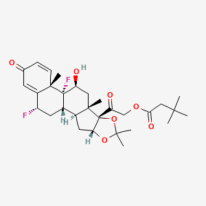 molecular formula C30H40F2O7 B12760279 Butecort CAS No. 38965-31-0