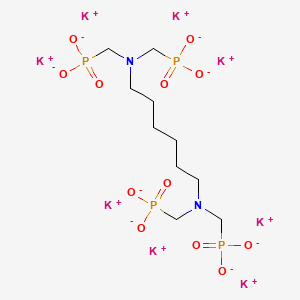 molecular formula C10H20K8N2O12P4 B12760291 Octapotassium (hexane-1,6-diylbis(nitrilobis(methylene)))tetrakisphosphonate CAS No. 63069-27-2