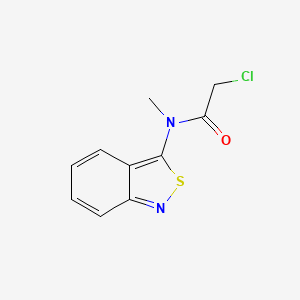 molecular formula C10H9ClN2OS B12760375 N-(2,1-Benzisothiazol-3-yl)-2-chloro-N-methylacetamide CAS No. 68267-98-1