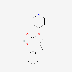 molecular formula C17H25NO3 B12760468 N-Methyl-4-piperidyl isopropylphenylglycolate CAS No. 75321-25-4