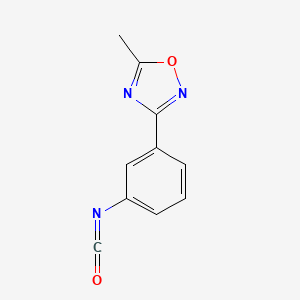 molecular formula C10H7N3O2 B1276047 3-(3-异氰酸苯基)-5-甲基-1,2,4-恶二唑 CAS No. 852180-69-9