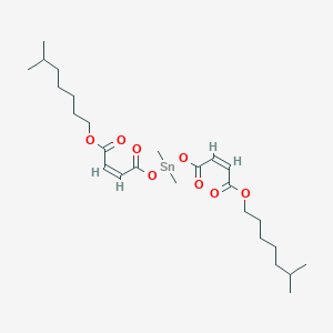 molecular formula C26H44O8Sn B12760483 2-Butenoic acid, 4,4'-((dimethylstannylene)bis(oxy))bis(4-oxo-, diisooctyl ester, (2Z,2'Z)- CAS No. 61599-28-8