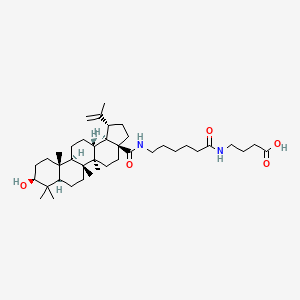 molecular formula C40H66N2O5 B12760562 N'-(N-(3beta-Hydroxylup-20(29)-en-28-oyl)-6-aminohexanoyl)-4-aminobutyric acid CAS No. 150840-72-5