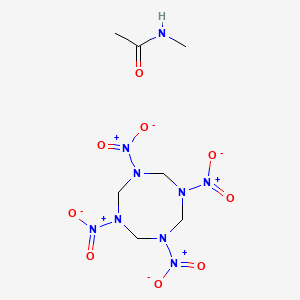 molecular formula C7H15N9O9 B12760571 N-methylacetamide;1,3,5,7-tetranitro-1,3,5,7-tetrazocane CAS No. 72797-25-2