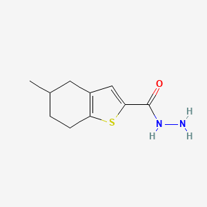 molecular formula C10H14N2OS B1276061 5-Methyl-4,5,6,7-tetrahydro-1-benzothiophene-2-carbohydrazide CAS No. 777880-70-3