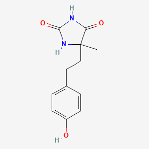 molecular formula C12H14N2O3 B1276062 5-[2-(4-Hydroxyphenyl)ethyl]-5-methylimidazolidine-2,4-dione CAS No. 91567-45-2