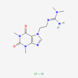 molecular formula C12H20ClN7O2 B12760621 Theophylline, 7-(2-(3,3-dimethylguanidino)ethyl)-, monohydrochloride CAS No. 85460-98-6