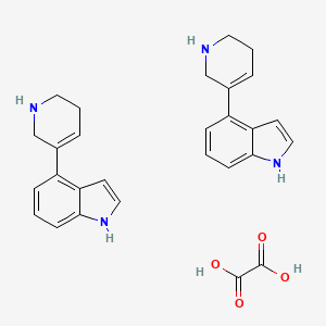molecular formula C28H30N4O4 B12760647 oxalic acid;4-(1,2,3,6-tetrahydropyridin-5-yl)-1H-indole CAS No. 83367-91-3