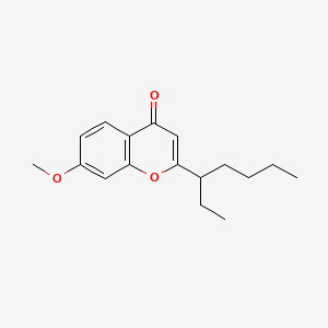 molecular formula C17H22O3 B12760706 Ethylpentyl methoxychromone CAS No. 171269-68-4