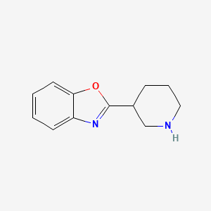 molecular formula C12H14N2O B1276078 2-Piperidin-3-yl-1,3-benzoxazole CAS No. 754126-86-8