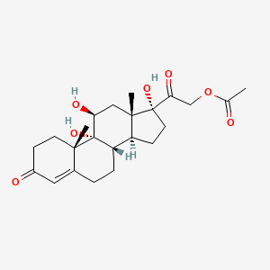 molecular formula C23H32O7 B12760785 Hvu5fta6BA CAS No. 50733-56-7