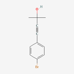 molecular formula C11H11BrO B1276088 4-(4-Bromophenyl)-2-methylbut-3-yn-2-ol CAS No. 76347-62-1
