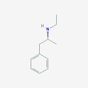 molecular formula C11H17N B12761058 Etilamfetamine, (R)- CAS No. 33817-12-8