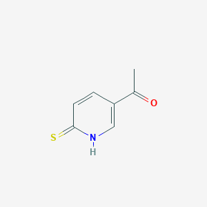 molecular formula C7H7NOS B127611 1-(6-Sulfanylidene-1H-pyridin-3-yl)ethanone CAS No. 149530-83-6