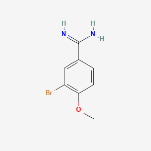 B1276110 3-Bromo-4-methoxy-benzamidine CAS No. 687985-65-5