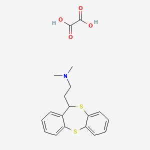 molecular formula C19H21NO4S2 B12761111 N,N-Dimethyl-11H-dibenzo(b,e)(1,4)dithiepin-11-ethanamine oxalate CAS No. 81890-71-3
