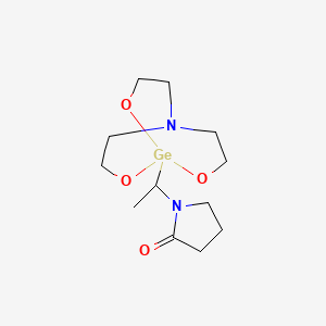 molecular formula C12H22GeN2O4 B12761124 2-Pyrrolidinone, 1-(1-(2,8,9-trioxa-5-aza-1-germabicyclo(3.3.3)undec-1-yl)ethyl)- CAS No. 97095-52-8