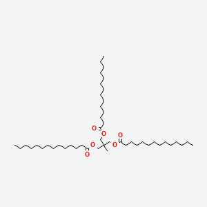 molecular formula C47H90O6 B12761136 Myristic acid, triester with 2-(hydroxymethyl)-2-methyl-1,3-propanediol CAS No. 120579-88-6