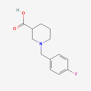 molecular formula C13H16FNO2 B1276119 1-(4-Fluorobenzyl)piperidine-3-carboxylic acid CAS No. 832737-45-8