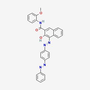 molecular formula C30H23N5O3 B12761204 N-(O-Anisyl)-3-hydroxy-4-[[4-(phenylazo)phenyl]azo]naphthalene-2-carboxamide CAS No. 94199-56-1