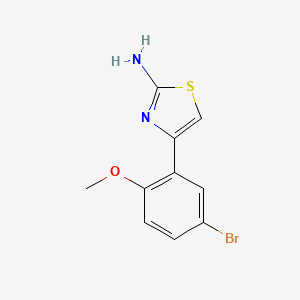 molecular formula C10H9BrN2OS B1276124 4-(5-Bromo-2-methoxyphenyl)thiazol-2-amine 