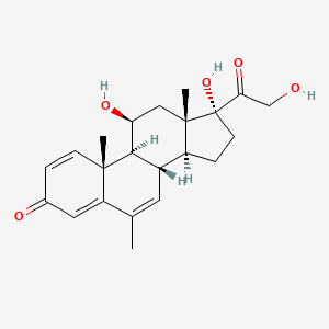molecular formula C22H28O5 B12761249 6,7-Didehydro methylprednisolone CAS No. 95810-22-3