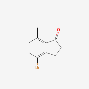 molecular formula C10H9BrO B1276127 4-Bromo-7-methyl-2,3-dihydro-1H-inden-1-one CAS No. 90772-52-4