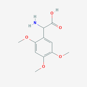 molecular formula C11H15NO5 B1276134 2-amino-2-(2,4,5-trimethoxyphenyl)acetic Acid CAS No. 318270-07-4