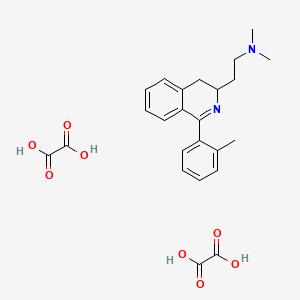 molecular formula C24H28N2O8 B12761419 N,N-dimethyl-2-[1-(2-methylphenyl)-3,4-dihydroisoquinolin-3-yl]ethanamine;oxalic acid CAS No. 83658-42-8