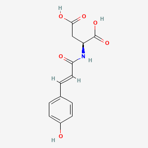 molecular formula C13H13NO6 B12761431 N-Coumaroyl-L-aspartic acid CAS No. 151435-24-4