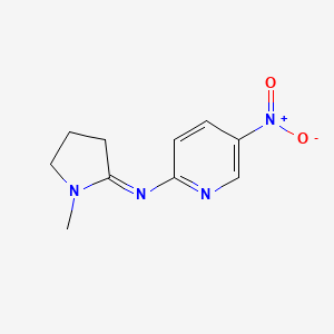 molecular formula C10H12N4O2 B12761507 N-(1-Methyl-2-pyrrolidinylidene)-5-nitro-2-pyridinamine CAS No. 84858-91-3
