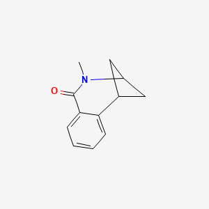 molecular formula C12H13NO B12761557 3,5-Methano-1H-2-benzazepin-1-one, 2,3,4,5-tetrahydro-2-methyl- CAS No. 104126-93-4