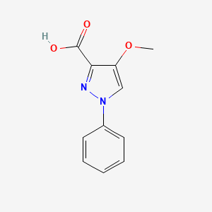 molecular formula C11H10N2O3 B1276156 4-methoxy-1-phenyl-1H-pyrazole-3-carboxylic acid CAS No. 956436-97-8