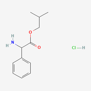 molecular formula C12H18ClNO2 B12761561 DL-2-Phenylglycine isobutyl ester hydrochloride CAS No. 87252-83-3