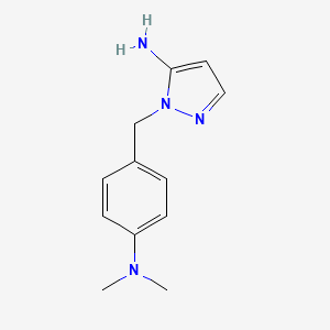 molecular formula C12H16N4 B1276159 1-[4-(二甲氨基)苄基]-1H-吡唑-5-胺 CAS No. 3524-27-4
