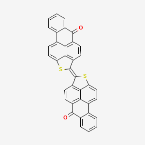 molecular formula C36H16O2S2 B12761659 2-(5-Oxobenzo(4,5)phenaleno(1,9-bc)thien-2(5H)-ylidene)benzo(4,5)phenaleno(1,9-bc)thiophen-5(2H)-one CAS No. 6505-58-4