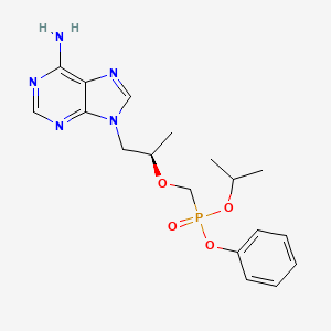 molecular formula C18H24N5O4P B12761672 Isopropyl phenyl ((((R)-1-(6-amino-9H-purin-9-yl)propan-2-yl)oxy)methyl)phosphonate CAS No. 2126010-05-5