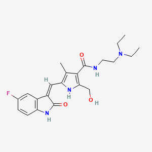 molecular formula C22H27FN4O3 B12761677 2-(Hydroxymethyl)-4-methyl sunitinib CAS No. 2377533-90-7
