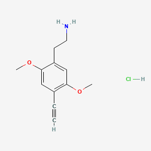 molecular formula C12H16ClNO2 B12761679 2,5-Dimethoxy-4-ethynylphenethylamine hydrochloride CAS No. 633290-73-0