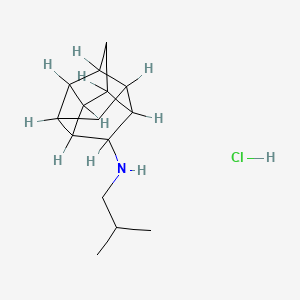 molecular formula C15H24ClN B12761690 8-(Isobutylamino)pentacyclo(5.4.0.0(sup 2,6).0(sup 3,10).0(sup 5,9))undecane hydrochloride CAS No. 136375-84-3