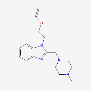 molecular formula C17H24N4O B12761728 1H-Benzimidazole, 1-(2-(ethenyloxy)ethyl)-2-((4-methyl-1-piperazinyl)methyl)- CAS No. 95894-10-3