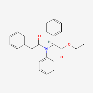 molecular formula C24H23NO3 B12761798 N,2-Diphenyl-N-(phenylacetyl)glycine ethyl ester CAS No. 83529-30-0