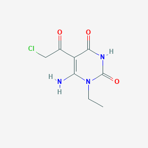 molecular formula C8H10ClN3O3 B1276182 6-amino-5-(chloroacetyl)-1-ethylpyrimidine-2,4(1H,3H)-dione CAS No. 67130-67-0