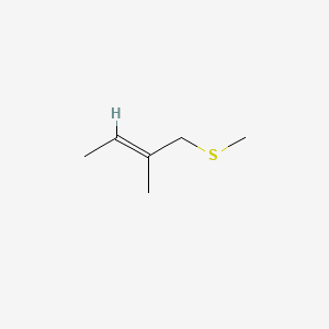molecular formula C6H12S B12761825 2-Methyl-1-methylthio-2-butene CAS No. 137175-32-7