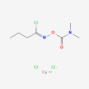 molecular formula C7H13CaCl3N2O2 B12761849 calcium;[(Z)-1-chlorobutylideneamino] N,N-dimethylcarbamate;dichloride CAS No. 171199-18-1