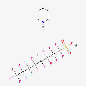 molecular formula C13H12F17NO3S B12761859 Piperidine 1,1,2,2,3,3,4,4,5,5,6,6,7,7,8,8,8-heptadecafluorooctanesulfonate CAS No. 71463-74-6
